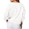 imageWIHOLL Womens Long Sleeve Crop Tops Crewneck Pullover Shirts Lightweight Sweatshirts 2024 Fall Fashion ClothesC  White