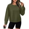 imageWIHOLL Womens Long Sleeve Crop Tops Crewneck Pullover Shirts Lightweight Sweatshirts 2024 Fall Fashion ClothesE  Green