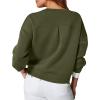 imageWIHOLL Womens Long Sleeve Crop Tops Crewneck Pullover Shirts Lightweight Sweatshirts 2024 Fall Fashion ClothesE  Green