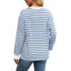 imageWIHOLL Womens Tunic Tops Long Sleeve Striped Shirts Crewneck TopsBlue