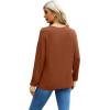 imageWIHOLL Womens Tunic Tops Long Sleeve Striped Shirts Crewneck TopsPlain Caramel