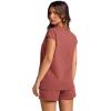 imageWIHOLL 2 Piece Sets for Women Casual Summer Travel Vacation Outfits Cap Sleeve Shorts Lounge SetRed