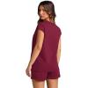 imageWIHOLL 2 Piece Sets for Women Casual Summer Travel Vacation Outfits Cap Sleeve Shorts Lounge SetWine