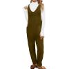 imageWIHOLL Jumpsuits For Women Fashion Jean Overalls 90S With Pocket Moss Stone Xs