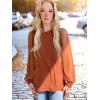 imageWIHOLL Long Sleeve Shirts for Women Tops Tunic Fall Trendy Crew Neck ClothesAcaramel Orange