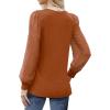 imageWIHOLL Long Sleeve Shirts for Women Tops Tunic Fall Trendy Crew Neck ClothesAcaramel Orange
