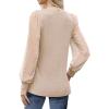 imageWIHOLL Long Sleeve Shirts for Women Tops Tunic Fall Trendy Crew Neck ClothesBeige