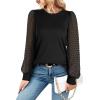 imageWIHOLL Long Sleeve Shirts for Women Tops Tunic Fall Trendy Crew Neck ClothesBlack