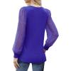 imageWIHOLL Long Sleeve Shirts for Women Tops Tunic Fall Trendy Crew Neck ClothesBright Blue