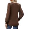 imageWIHOLL Long Sleeve Shirts for Women Tops Tunic Fall Trendy Crew Neck ClothesBrown