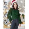 imageWIHOLL Long Sleeve Shirts for Women Tops Tunic Fall Trendy Crew Neck ClothesGreen
