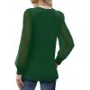 imageWIHOLL Long Sleeve Shirts for Women Tops Tunic Fall Trendy Crew Neck ClothesGreen