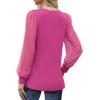 imageWIHOLL Long Sleeve Shirts for Women Tops Tunic Fall Trendy Crew Neck ClothesHot Pink