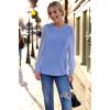 imageWIHOLL Long Sleeve Shirts for Women Tops Tunic Fall Trendy Crew Neck ClothesLight Blue