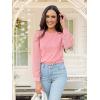 imageWIHOLL Long Sleeve Shirts for Women Tops Tunic Fall Trendy Crew Neck ClothesPink