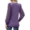 imageWIHOLL Long Sleeve Shirts for Women Tops Tunic Fall Trendy Crew Neck ClothesPurple