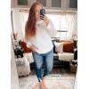 imageWIHOLL Long Sleeve Shirts for Women Tops Tunic Fall Trendy Crew Neck ClothesWhite