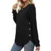 imageWIHOLL Sweaters for Women Long Sleeve Shirts Fall Clothes 2023 Fashion Trendy00black