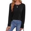 imageWIHOLL Sweaters for Women Long Sleeve Shirts Fall Clothes 2023 Fashion Trendy00black
