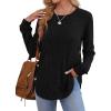 imageWIHOLL Sweaters for Women Long Sleeve Shirts Fall Clothes 2023 Fashion Trendy00black