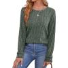 imageWIHOLL Sweaters for Women Long Sleeve Shirts Fall Clothes 2023 Fashion Trendy00green