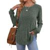 imageWIHOLL Sweaters for Women Long Sleeve Shirts Fall Clothes 2023 Fashion Trendy00green