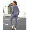 imageWIHOLL Two Piece Outfits for Women Lounge Sets Button Down Sweatshirt Sweatpants Sweatsuits Set with PocketsLong Sleeve 1dark Blue