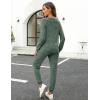 imageWIHOLL Two Piece Outfits for Women Lounge Sets Button Down Sweatshirt Sweatpants Sweatsuits Set with PocketsLong Sleeve 1grass Green