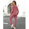 imageWIHOLL Two Piece Outfits for Women Lounge Sets Button Down Sweatshirt Sweatpants Sweatsuits Set with PocketsLong Sleeve 1red