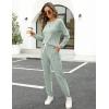 imageWIHOLL Two Piece Outfits for Women Lounge Sets Button Down Sweatshirt Sweatpants Sweatsuits Set with PocketsLong Sleeve 2 Sage Green