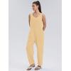 imageWIHOLL Womens Casual Loose Knit Jumpsuits Sleeveless V Neck Romper with Pocket and Long Pants OverallsBeige