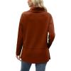 imageWIHOLL Womens Long Sleeve Tops Turtleneck Sweatshirt Fall Fashion 2024 Air Essentials Tunic TopsCaramel