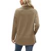 imageWIHOLL Womens Long Sleeve Tops Turtleneck Sweatshirt Fall Fashion 2024 Air Essentials Tunic TopsKkaki