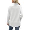 imageWIHOLL Womens Long Sleeve Tops Turtleneck Sweatshirt Fall Fashion 2024 Air Essentials Tunic TopsWhite
