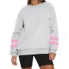 imageWIHOLL Womens Oversized Sweatshirts Long Sleeve Tops Fall Winter Clothes Crewneck Cozy Outfits Pullover 2024 FashionGrey
