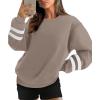 imageWIHOLL Womens Oversized Sweatshirts Long Sleeve Tops Fall Winter Clothes Crewneck Cozy Outfits Pullover 2024 FashionGrey Coffee