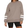 imageWIHOLL Womens Oversized Sweatshirts Long Sleeve Tops Fall Winter Clothes Crewneck Cozy Outfits Pullover 2024 FashionGrey Coffee