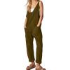 imageWIHOLL Jumpsuits For Women Fashion Jean Overalls 90S With Pocket Moss Stone Xs