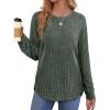 imageWIHOLL Sweaters for Women Long Sleeve Shirts Fall Clothes 2023 Fashion Trendy00green