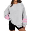 imageWIHOLL Womens Oversized Sweatshirts Long Sleeve Tops Fall Winter Clothes Crewneck Cozy Outfits Pullover 2024 FashionGrey