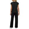 imageWIHOLL 2 Piece Sets for Women Casual Summer Travel Vacation Outfits Cap Sleeve Lounge SetBlack