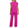 imageWIHOLL 2 Piece Sets for Women Casual Summer Travel Vacation Outfits Cap Sleeve Lounge SetHot Pink