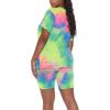 imageWIHOLL Two Piece Outfits for Women Short Sleeve V Neck Biker Shorts Set2pink