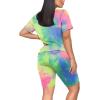 imageWIHOLL Two Piece Outfits for Women Short Sleeve V Neck Biker Shorts Set2pink