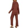imageWIHOLL Two Piece Outfits for Women Short Sleeve V Neck Biker Shorts Set5caramel
