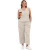 imageWIHOLL Two Piece Set for Women Summer Outfits Vacation Trendy Lounge Sets V Neck Matching SetsBeige