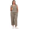 imageWIHOLL Two Piece Set for Women Summer Outfits Vacation Trendy Lounge Sets V Neck Matching SetsCoffee