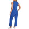 imageWIHOLL Two Piece Set for Women Summer Outfits Vacation Trendy Lounge Sets V Neck Matching SetsRoyal Blue