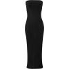 imageWIHOLL Womens Summer Dresses 2025 Fall Bodycon Maxi Tube Dress Strapless Side Slit Vacation OutfitsA Black