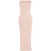 imageWIHOLL Womens Summer Dresses 2025 Fall Bodycon Maxi Tube Dress Strapless Side Slit Vacation OutfitsB Beige